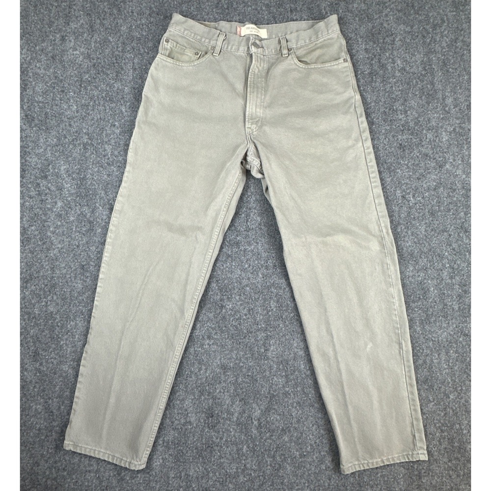 VINTAGE Levi's 550 Relaxed Fit Jeans Men's W36xL32 Grey Wash Made in USA